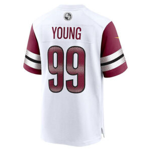 W.Commanders #99 Chase Young White Game Jersey Stitched American Football Jersey