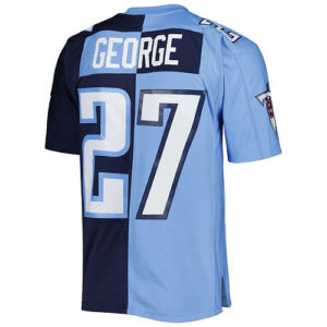 T.Titans #27 Eddie George Mitchell & Ness 1999 Split Legacy Replica Jersey Navy