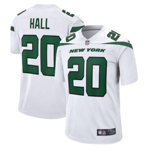 Men's New_York_Jets Breece Hall White Away Game Player Jersey