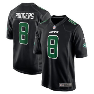 Men's New_York_Jets Aaron Rodgers Black Fashion Game Jersey