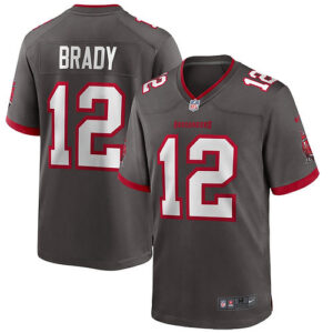 Men's Nike Tom Brady Pewter Tampa Bay Buccaneers Alternate Game Jersey