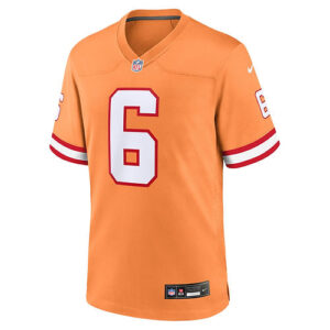 Men's Nike Baker Mayfield Orange Tampa Bay Buccaneers Throwback Game Jersey