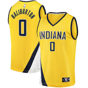 Fanatics Tyrese Haliburton Gold Indiana Pacers Fast Break Replica Jersey - State