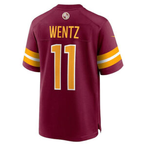 W.Commanders #11 Carson Wentz Burgundy Game Jersey Stitched American Football J