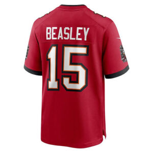 TB.Buccaneers #15 Cole Beasley Red Game Player Jersey Stitched American Football