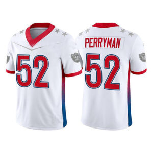 LV.Raiders #52 Denzel Perryman 2022 White AFC Pro Bowl Stitched Jersey American