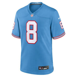 Men's Nike Will Levis Light Blue Tennessee Titans Oilers Throwback Player Game J