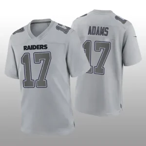 LV.Raiders #17 Davante Adams Gray Atmosphere Game Jersey Stitched American Footb