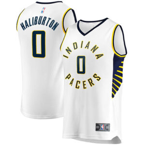 Men's Fanatics Tyrese Haliburton White Indiana Pacers Fast Break Replica Jersey