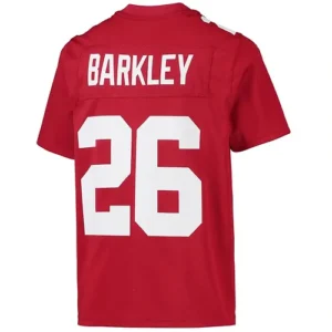 NY.Giants #26 Saquon Barkley Red Inverted Team Game Jersey Stitched American Fo