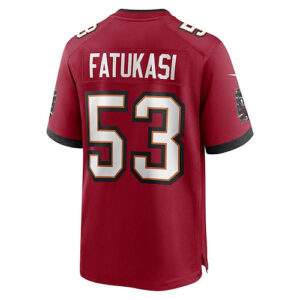 TB.Buccaneers #53 Olakunle Fatukasi Red Game Player Jersey Stitched American Foo