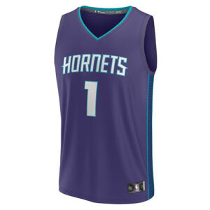 Men's Fanatics Branded LaMelo Ball Purple Charlotte Hornets Fast Break Replica P