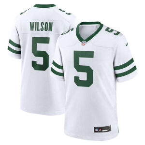 Men's Nike Garrett Wilson Legacy White New York Jets Game Jersey