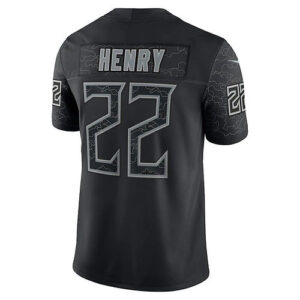 T.Titans #22 Derrick Henry Black RFLCTV Limited Jersey Stitched American Footba