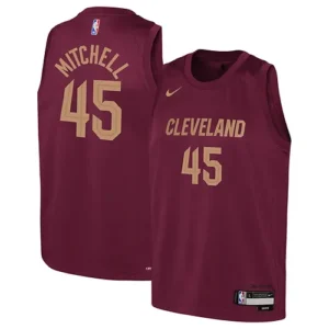 Nike Donovan Mitchell Wine Cleveland Cavaliers Swingman Jersey - Icon Edit