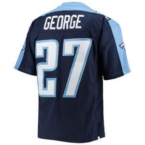 T.Titans #27 Eddie George Mitchell & Ness Navy 1999 Legacy Replica Jersey Stitch