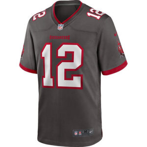 Men's Nike Tom Brady Pewter Tampa Bay Buccaneers Alternate Game Jersey