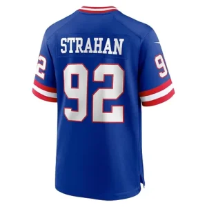 NY.Giants #92 Michael Strahan Royal Classic Retired Player Game Jersey Stitched