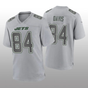 NY.Jets #84 Corey Davis Gray Game Atmosphere Jersey Stitched American Football J