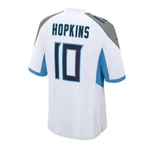 T.Titans #10 DeAndre Hopkins Game Jersey - White Stitched American Football Jers