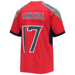 T.Titans #17 Ryan Tannehill Red Inverted Team Game Jersey Stitched American Foot