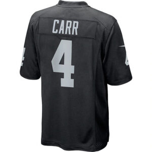 LV.Raiders #4 Derek Carr Black Game Player Jersey Stitched American Football Je