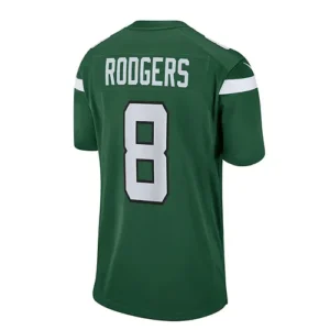 NY.Jets #8 Aaron Rodgers Game Jersey - Gotham Green Stitched American Football J