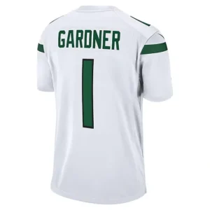 NY.Jets #1 Ahmad Sauce Gardner White 2022 Draft First Round Pick Game Jersey Sti