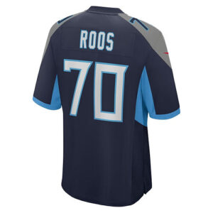 T.Titans #70 Jordan Roos Navy Game Player Jersey Stitched American Football Jers