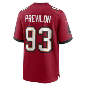 TB.Buccaneers #93 Willington Previlon Red Game Player Jersey Stitched American F