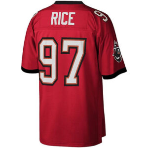 TB.Buccaneers #97 Simeon Rice Mitchell & Ness Red Legacy Replica Jersey Stitched