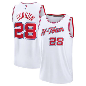 Men's Fanatics Branded Alperen Sengun White Houston Rockets Fast Break Jersey -