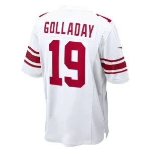 NY.Giants #19 Kenny Golladay White Game Jersey Stitched American Football Jersey