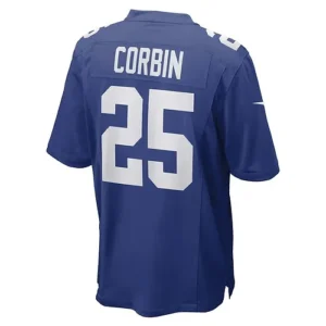 NY.Giants #25 Jashaun Corbin Royal Game Player Jersey Stitched American Football