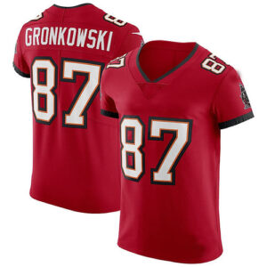 TB.Buccaneers #87 Rob Gronkowski Red Vapor Elite Jersey Stitched American Footba