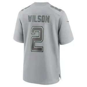 NY.Jets #2 Zach Wilson Gray Atmosphere Fashion Game Jersey Stitched American Fo