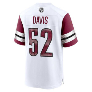 W.Commanders #52 Jamin Davis White Game Jersey Stitched American Football Jersey