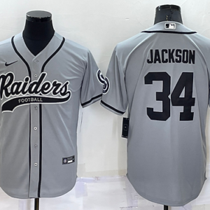 LV.Raiders #34 Bo Jackson Baseball Jersey