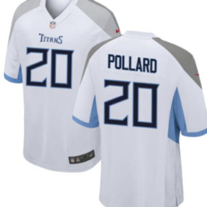 T.Titans #20 Tony Pollard White Player Game Jersey Stitched