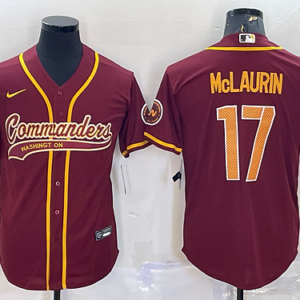 W.Commanders #17 Terry McLaurin Baseball Jersey