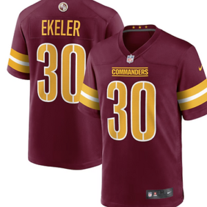 W.Commanders #30 Austin Ekeler Washington Commanders Burgundy Jersey