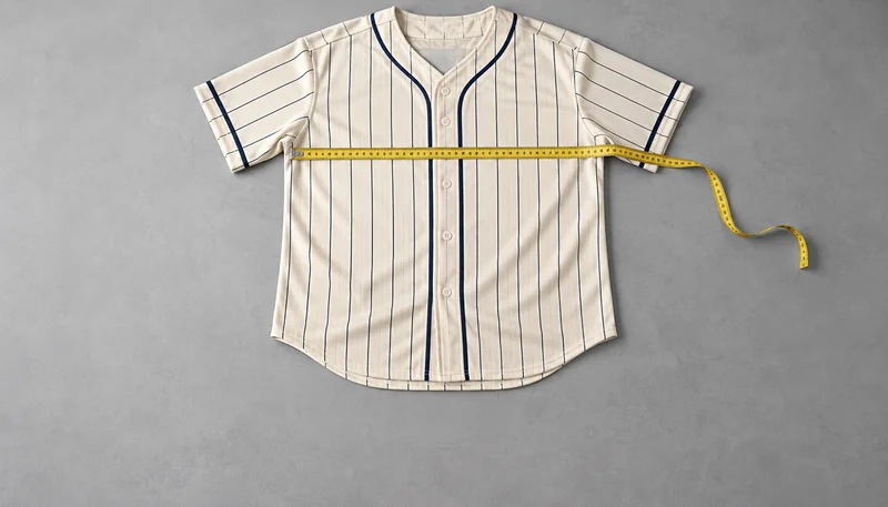 Jersey with a tape measure for checking size