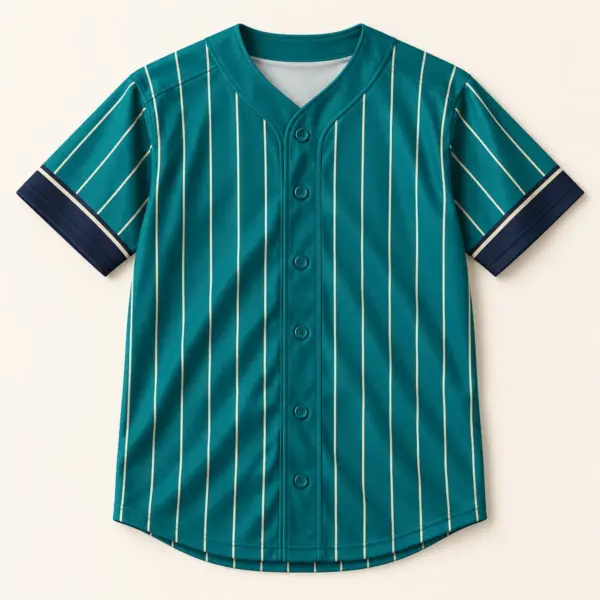 Main mockup of a teal softball jersey in the Tidal Swing design