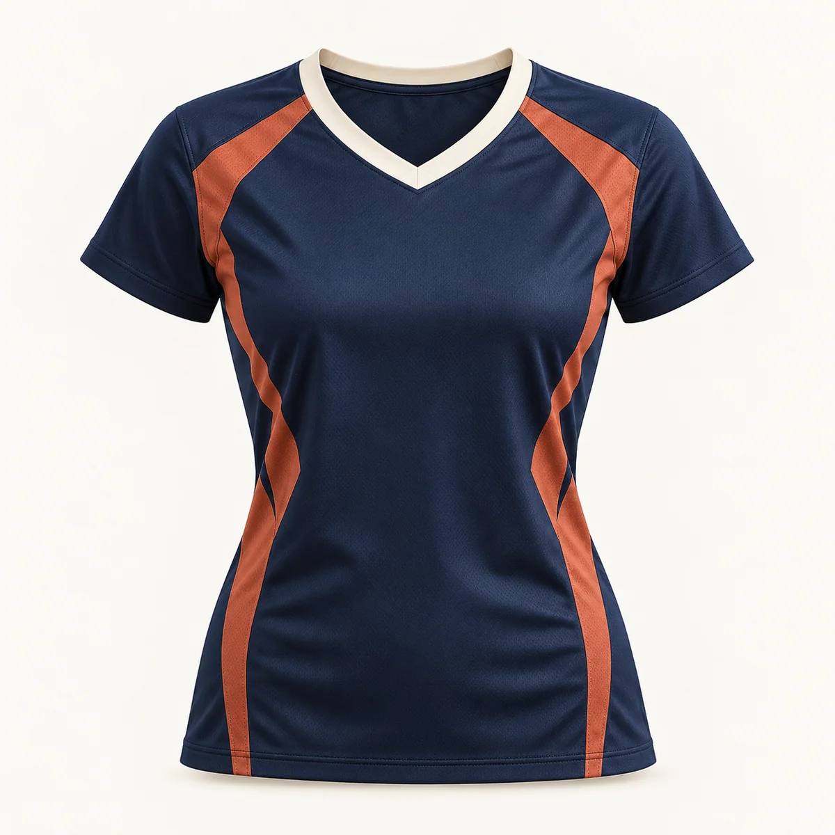 Main mockup of a navy volleyball jersey in the Harbor Volley design